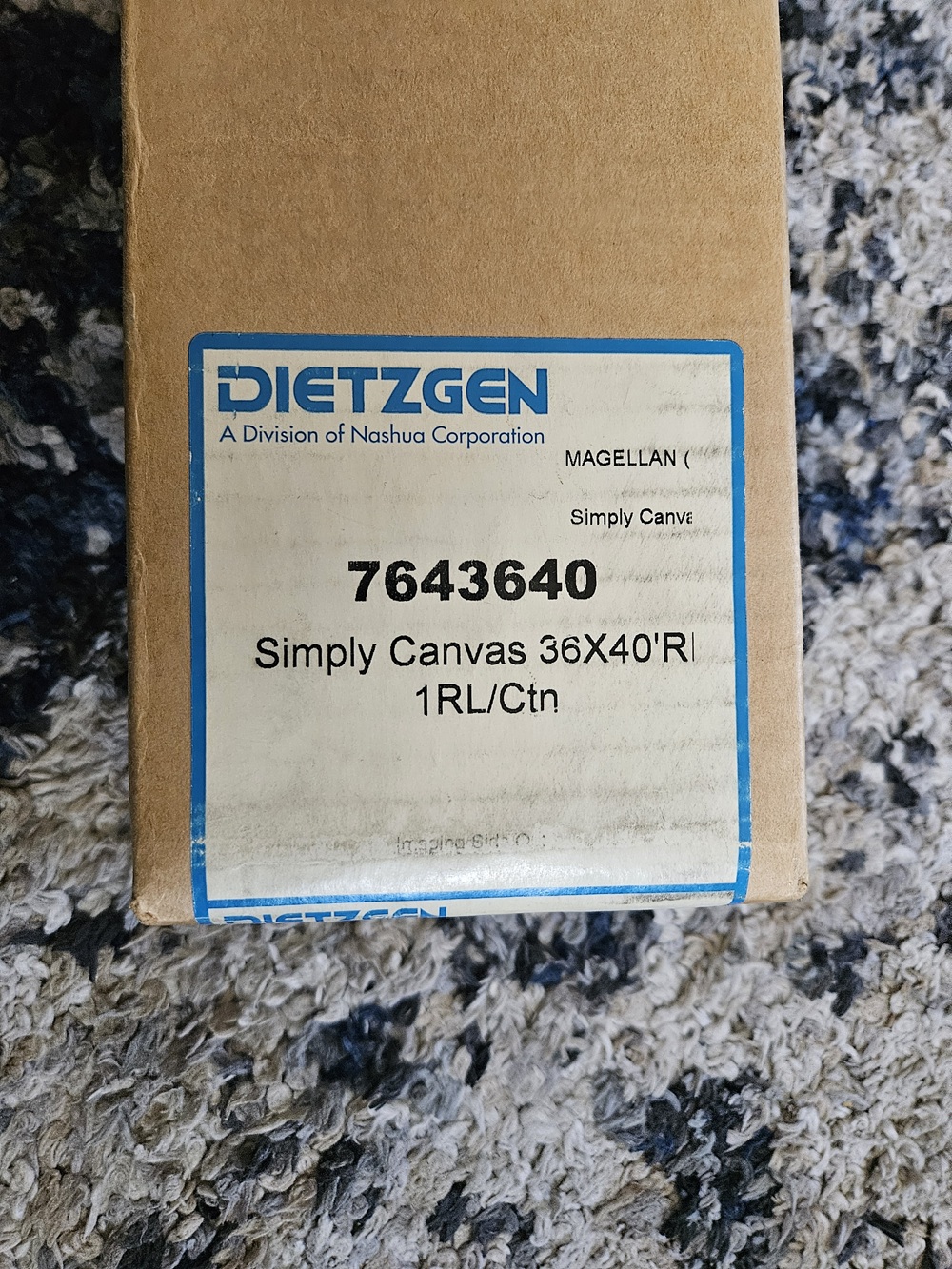 Dietzgen 7643640 Simply Canvas Roll 24" x 40 'R 1 RL Premium Matte